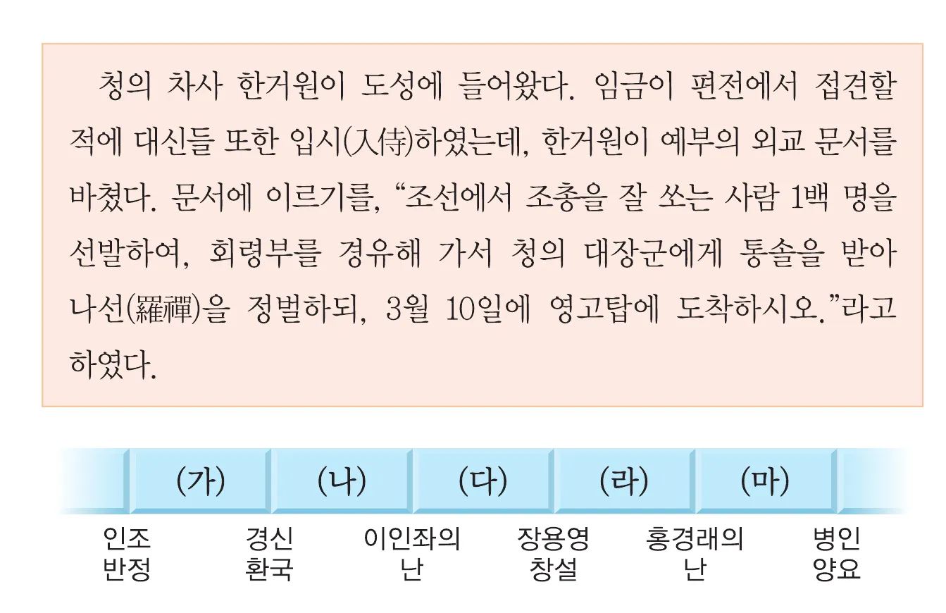 한능검 23번 문제 사료